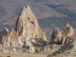 cliff in Cappadocia in Turkey