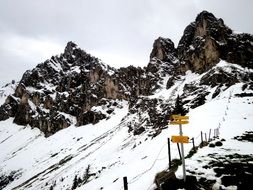 snowy hiking path