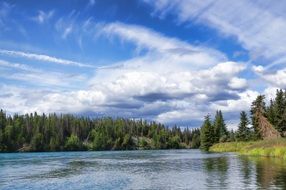 lake in the picturesque landscape of alaska