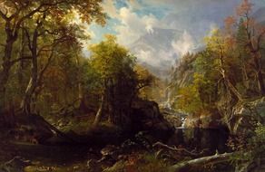 art landscape on canvas by Albert Bierstadt