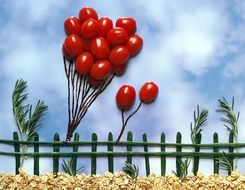 grain and vegetable wall decoration