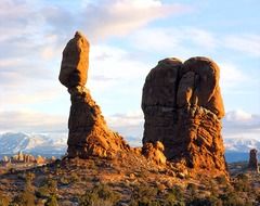 Landscape of arches national park in Utah