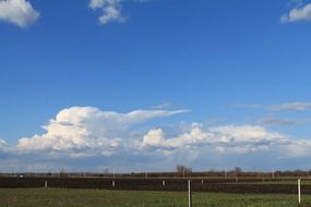 plowed field in the countryside