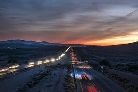 Highway and mountains