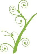 abstract vine decoration green plant design