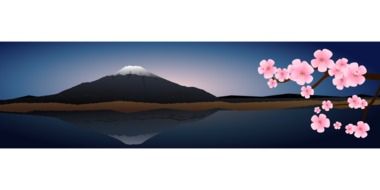 asia and cherry blossom drawing