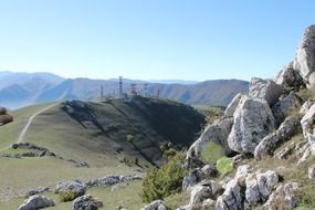 Landscape with the mountains in Prato