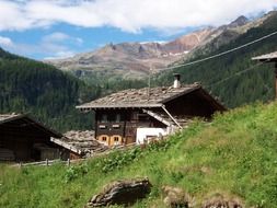 old house in the mountains of south tyrol