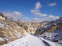 panorama of winter cappadocia