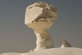 sculpture in white desert in Egypt