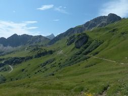 beautiful hiking in the mountains