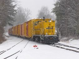 yellow locomotive