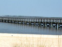 ocean peir water sand gulf coast