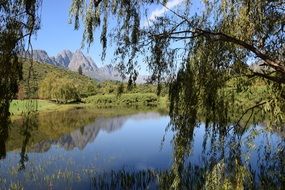 south africa landscape Reflection lake nature