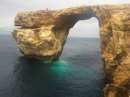 landscape Picture of rock on island