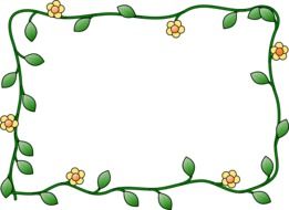 floral frame with small yellow flowers