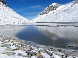 panorama of picturesque bergsee in austria