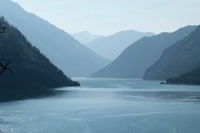 seton lake at blue hour, canada, british columbia