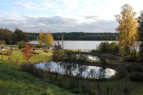 varsta sweden countryside river view