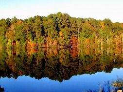 mirroring lake water