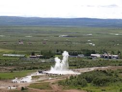 spaying geyser in iceland