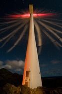 wind turbine at evening sky, long exposure, uk, ascension island