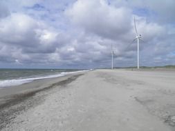 wind turbines on the north sea coast