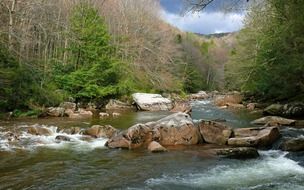 Stone rapids on the river