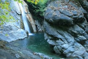 waterfall and Mount Ida, Greece