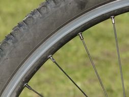 bicycle wheel close up