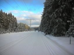 winter lane skiing landscape germany