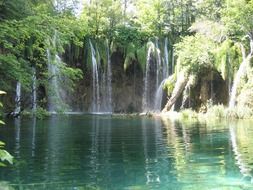 cave behind the waterfall