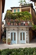 Balcony garden near lake Garda in Italy