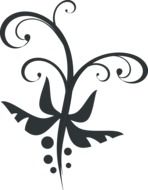 openwork silhouette of ornamental plant