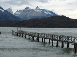 mountain lake in the south america