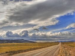 road ankara landscape sky clouds view