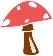 Red toadstool mushroom clipart