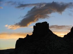 silhouettes of the mountains landscape