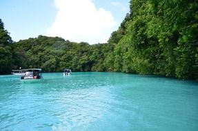 Palau beach on island