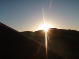 Sunrise on the desert