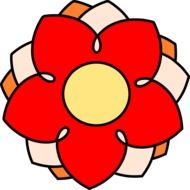colorful abstract flower vector art