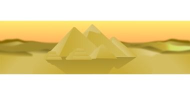 Drawing of Pyramids in Egypt