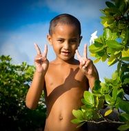 little boy french polynesia