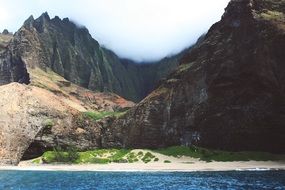 cliffs on the coast