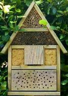 wooden house for bees as a hotel