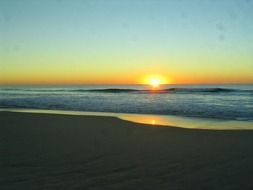 Seascape with the sunrise