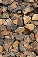 a lot of wood for the fireplace