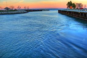 Beautiful colorful landscape with Great Lakes in Wisconsin