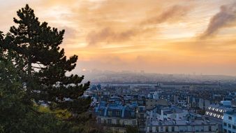 morning clouds over the city