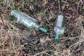 Bottles on the ground